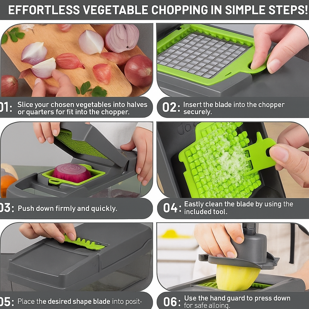 12/14-In-1 Ultimate Vegetables and fruit Chopper