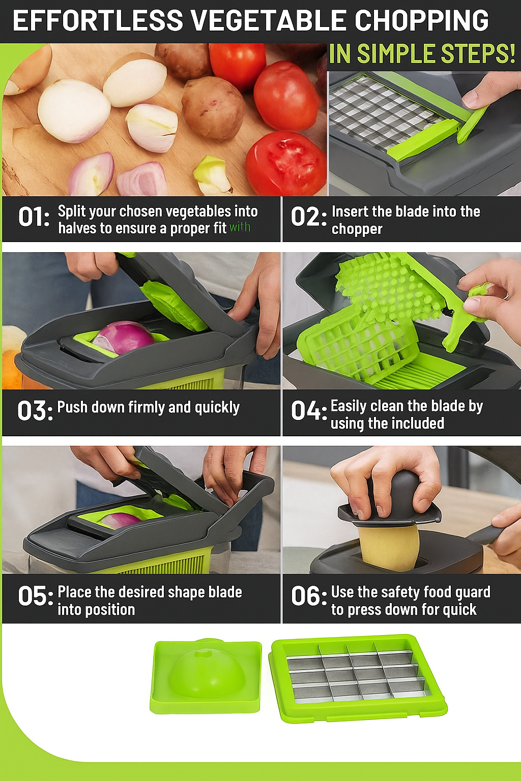 12/14-In-1 Ultimate Vegetables and fruit Chopper
