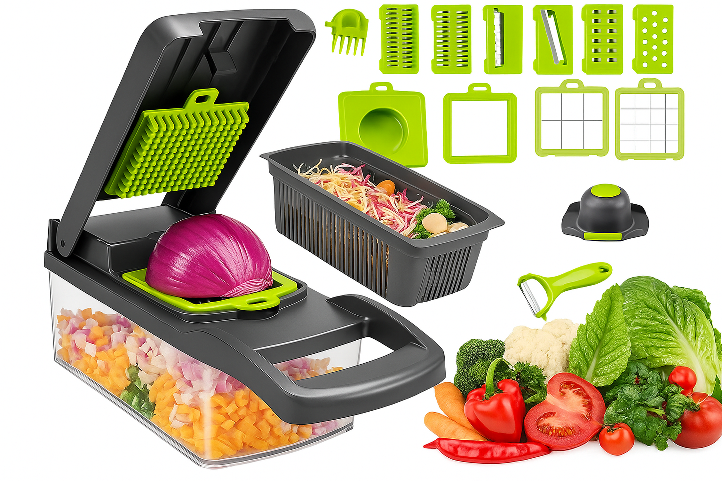 12/14-In-1 Ultimate Vegetables and fruit Chopper